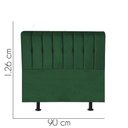 Ver imagem 2 de Cabeceira Estofada Kiara 90cm Solteiro Box Quarto Suede Verde - Gat Magazine