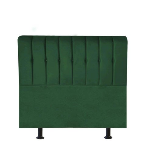 Cabeceira Estofada Kiara 90cm Solteiro Box Quarto Suede Verde - Gat Magazine