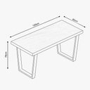 Ver imagem 3 de Mesa Industrial Moderna Rústica Lanna 1,20m Madeira Maciça Área Gourmet e Pés de Ferro Preto