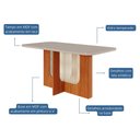 Ver imagem 5 de Conjunto de Mesa de Jantar Tampo de Vidro Off White Louise 1,60 com e 6 Cadeiras Fernanda Cinamomo/