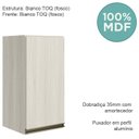 Ver imagem 4 de Armario Aereo 1p Mdf 40 Cm Kali 12202 Bianco Toq Bianco Toq Nicioli