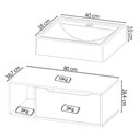 Ver mais imagens de Conjunto 3 Peças para Banheiro Bn3600x43x44 Branco Tecno Mobili Branco