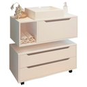 Ver imagem 1 de Conjunto 3 Peças para Banheiro Bn3600x43x44 Branco Tecno Mobili Branco
