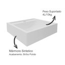 Ver imagem 4 de Conjunto 3 Peças para Banheiro Bn3600x43x44 Branco Tecno Mobili Branco