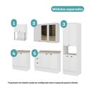 Ver imagem 4 de Armário de Cozinha Completa com Balcão Milla Home Duo Carraro Branco
