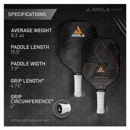 Raquete de Pickleball Joola Essentials, Preta - 8