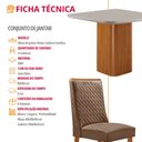 Ver imagem 7 de Mesa de Jantar Eloise 90 cm Tampo MDF Vidro Canto Copo com 4 Cadeiras Carolina
