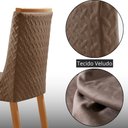Ver imagem 5 de Mesa de Jantar Eloise 90 cm Tampo MDF Vidro Canto Copo com 4 Cadeiras Carolina