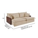 Ver imagem 2 de Sofá m-160 3 Lugares Retrátil 90cm Bege Linho