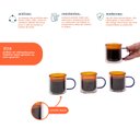 Ver imagem 3 de Kit 4 canecas de vidro de café ou chá parede dupla - Oikos