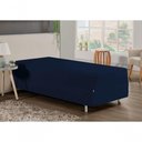 Ver imagem 4 de Jogo de Cama Solteiro Nobre 2 Peças Luva de Box 55cm de Altura Malha 100% Algodão - Azul-marinho