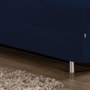 Ver imagem 2 de Jogo de Cama Solteiro Nobre 2 Peças Luva de Box 55cm de Altura Malha 100% Algodão - Azul-marinho