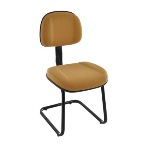 Poltrona Secretária com Base fixa em S Linha Classic Cor:Amarelo