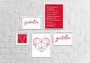 Ver imagem 2 de Conjunto Quadros Decorativos 5 peças Familia Arte na Arte Família Moldura Preta