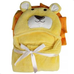 Manta Cobertor Toalha de Banho com Capuz para Bebê Criança Lorben Manto Bichinhos Fleece Macio - 2