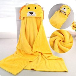 Manta Cobertor Toalha de Banho com Capuz para Bebê Criança Lorben Manto Bichinhos Fleece Macio - 5