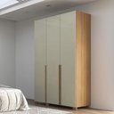 Ver imagem 1 de Guarda Roupa Roupeiro 135cm 3 Portas W203 Freijó Off White Dalla Costa