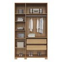 Ver imagem 2 de Guarda Roupa Roupeiro 135cm 3 Portas W203 Freijó Off White Dalla Costa