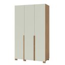 Ver imagem 3 de Guarda Roupa Roupeiro 135cm 3 Portas W203 Freijó Off White Dalla Costa