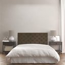 Ver imagem 2 de Cabeceira Capitonê King 195cm Jade Suede Marrom Castor Slk Decor Cabeceira Jade