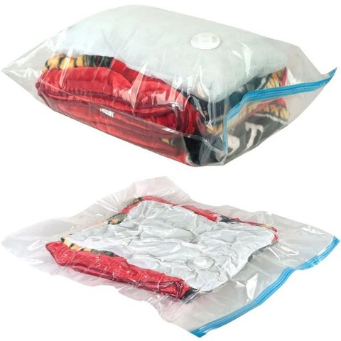 Saco para Guardar Roupas À Vácuo Tamanho M 60x80cm