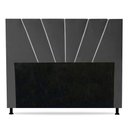 Ver imagem 1 de Cabeceira Cama Box Solteiro Dallas 90cm Veludo Cinza