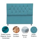 Ver imagem 4 de Cabeceira Solteiro Cama Box Estofada 90 Cm Suede Marrocos Cor:azul Turquesa