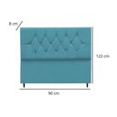 Ver imagem 3 de Cabeceira Solteiro Cama Box Estofada 90 Cm Suede Marrocos Cor:azul Turquesa