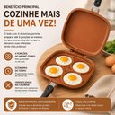 Ver imagem 3 de Frigideira Dupla 4 em 1 Cobre Nao Gruda Antiaderente Ovos Panquecas Hamburguer Duas Faces Aluminio