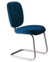 Ver imagem 1 de Poltrona Executiva com Braços e Base Fixa em S Linha Lombar Cor:Azul