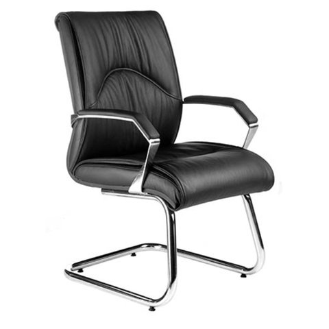 Poltrona Diretor Luxuosa com Base Fixa Linha Eiffel Preto