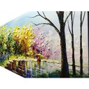 Ver imagem 4 de Quadro Pintura Tela andam boulevard amantes Decorativo 5132: 50cm (A) x 100cm (L)