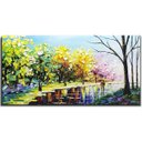 Ver imagem 2 de Quadro Pintura Tela andam boulevard amantes Decorativo 5132: 50cm (A) x 100cm (L)
