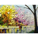 Ver imagem 5 de Quadro Pintura Tela andam boulevard amantes Decorativo 5132: 50cm (A) x 100cm (L)