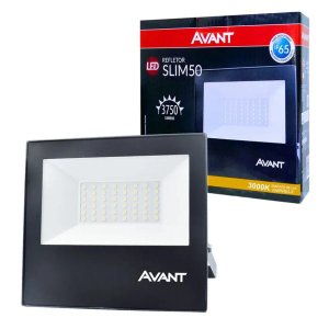 Refletor Led 50w 3000K Bivolt Branco Quente Avant