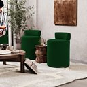 Ver mais imagens de Puff Decorativo Orgânico Living Aegon Minimalista Veludo Verde - Desk Design