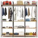 Ver imagem 3 de Closet Moscow 12 Prateleiras 100% Mdf Freijó/Preto Fosco - Panorama Móveis