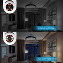 Ver imagem 3 de Lâmpada Câmera Espiã 360° Panorâmica Wifi Ip Led Bivolt Microfone e Alto Falante Embutido