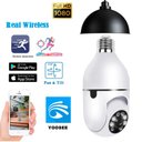 Ver imagem 1 de Lâmpada Câmera Espiã 360° Panorâmica Wifi Ip Led Bivolt Microfone e Alto Falante Embutido