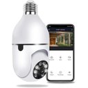 Ver imagem 2 de Lâmpada Câmera Espiã 360° Panorâmica Wifi Ip Led Bivolt Microfone e Alto Falante Embutido