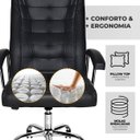 Ver imagem 2 de Cadeira Escritório Presidente Prime Line Pl-101 Big com Molas - Preto