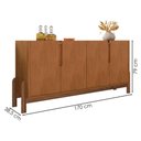 Ver imagem 4 de Kit Buffet Aparador 4 Portas 2 Gavetas Lizz Cedro Dcasa