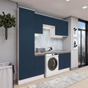 Ver imagem 1 de Lavanderia Modulada Kappesberg Celeste 7 Peças Branco/azul 230cm