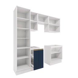 Lavanderia Modulada Kappesberg Celeste 7 Peças Branco/azul 230cm - 3