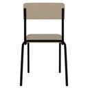 Ver imagem 7 de Kit 03 Cadeiras Estofada para Sala de Jantar Sense Preto C01 Linho Areia - Lyam Decor