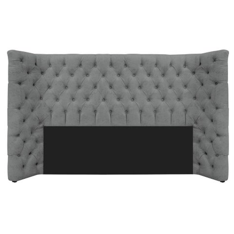 Cabeceira Queen Everest P02 160cm para Cama Box Corano - Doce Sonho Móveis Cinza