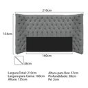 Ver imagem 5 de Cabeceira Queen Everest P02 160cm para Cama Box Corano - Doce Sonho Móveis Cinza