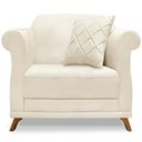 Ver imagem 2 de Kit 2 Poltronas Decorativas Retro Polo Linho Natural Ezz Natural