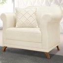 Ver imagem 7 de Kit 2 Poltronas Decorativas Retro Polo Linho Natural Ezz Natural