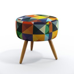 Kit Poltrona Namoradeira e 2 Poltronas Nina Capitonê com Puff Solar Suede Estampado Colorido Aradeco - 4